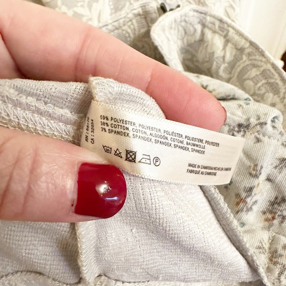 Anthropologie Saturday Sunday Luddy Moto Paisley Knit Sweater Jacket Pale Grey - Picture 5 of 11